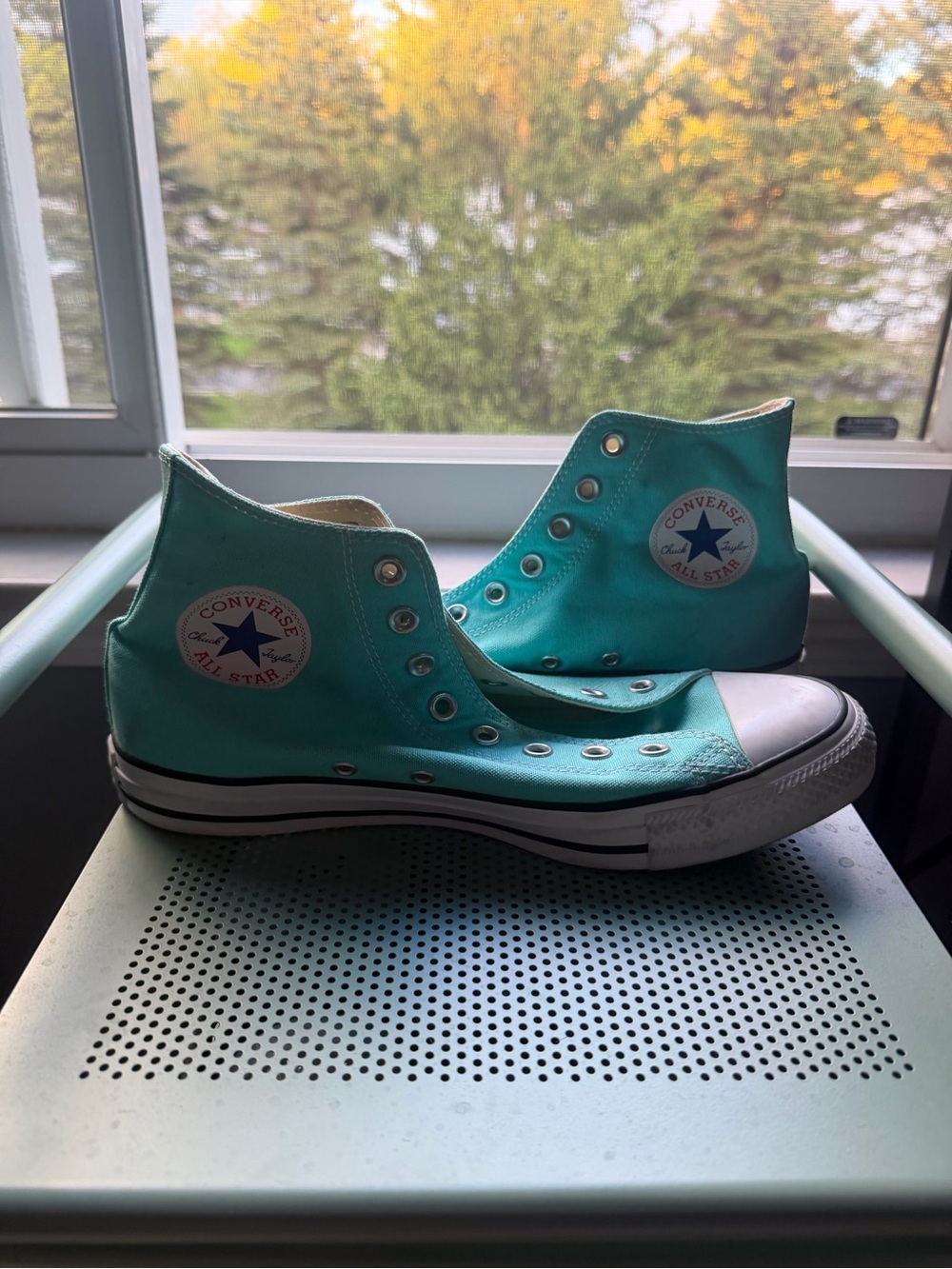 Converse Teal High Top Chuck Taylor Sneakers